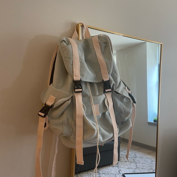 UO // denim utility backpack - Picture 6 of 9